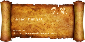 Tabár Margit névjegykártya